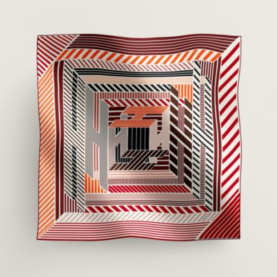 最終値下げ❗️HERMÈS-PARIS 赤 マフラー フリンジ付き HERMES エルメス カシミヤマフラー